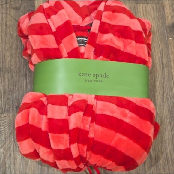 Kate Spade New York L/S Short Robe- Candy Stripe - Picture 3 of 7